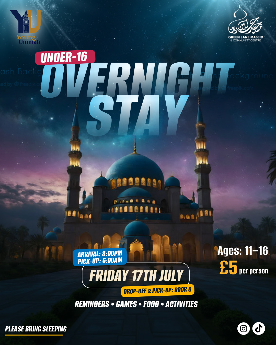 Masjid Sleepover (Under-16)