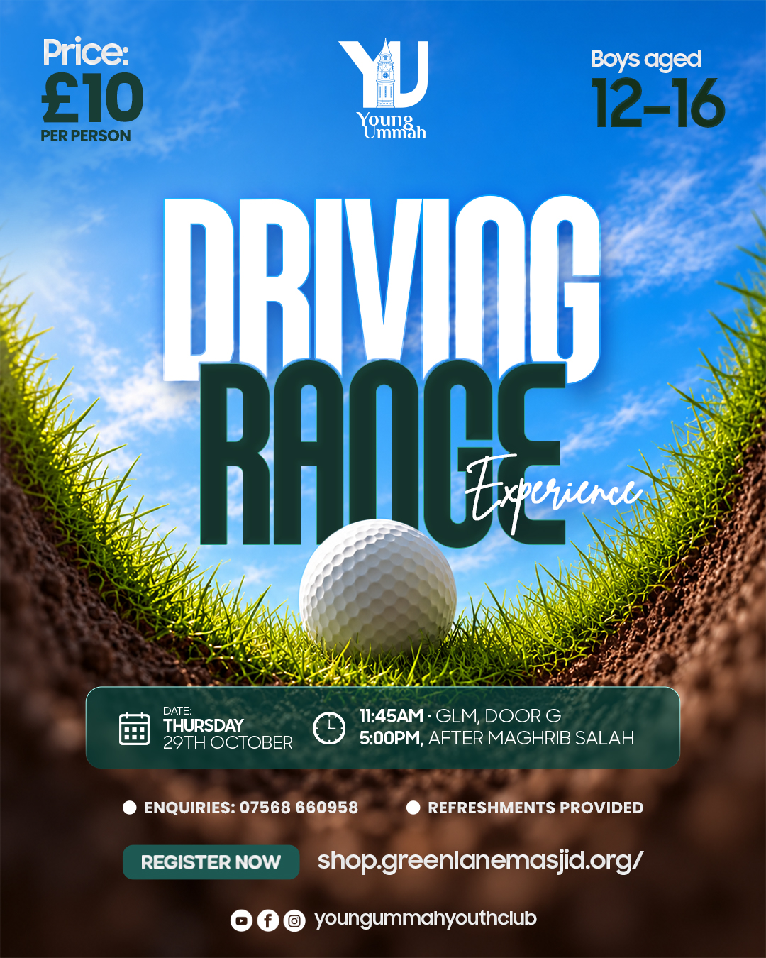 YOUNG UMMAH - DRIVING RANGE EXPERIENCE