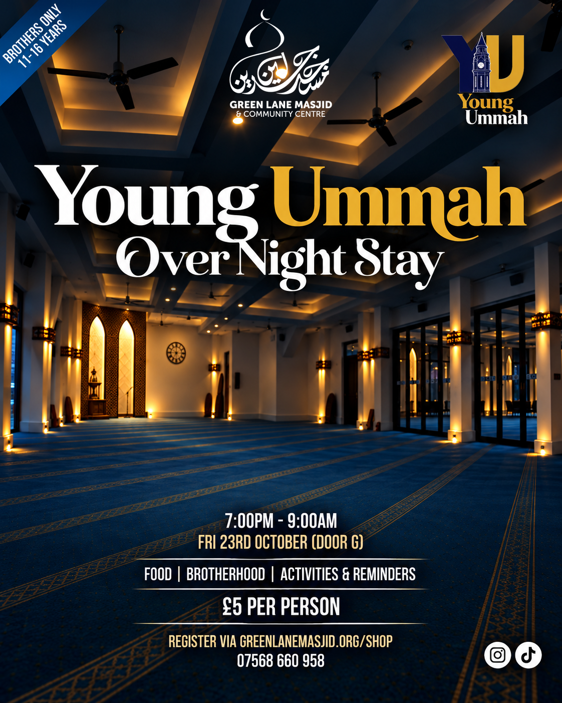 Young Ummah Overnight Stay | 23rd-24th October 2026